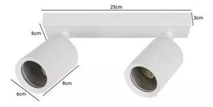 Aplique Porta 2 Gu10 Dicroica Doble Dirigible Sin Ampolletas - Mi tienda 
