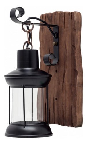 Aplique Porta Ampolleta E27 Madera Kavet Ii Konnergie Deus