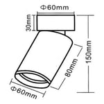 Aplique Porta Gu10 Dicroica Dirigible Sin Ampolleta - Mi tienda