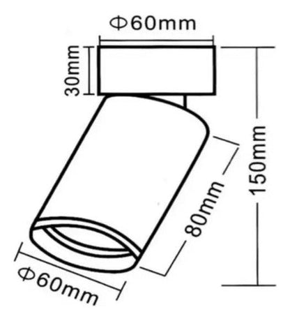 Aplique Porta Gu10 Dicroica Dirigible Sin Ampolleta - Mi tienda 