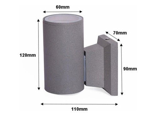 Aplique Porta Gu10*1 Gris 2 Años Garantía