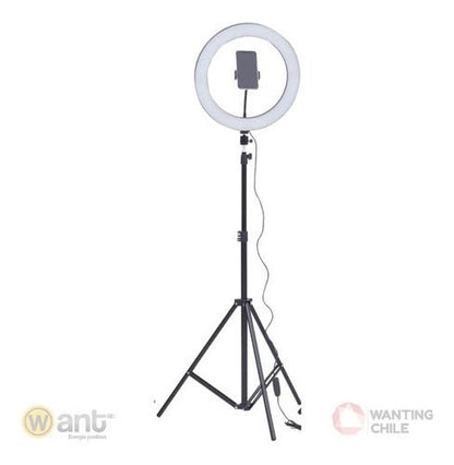 Aro Luz Led 36cm Dimeable + Tripode Ajustable 2 Mts Belleza - Mi tienda 