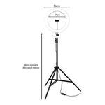 Aro Luz Led 36cm Dimeable + Tripode Ajustable 2 Mts Belleza - Mi tienda