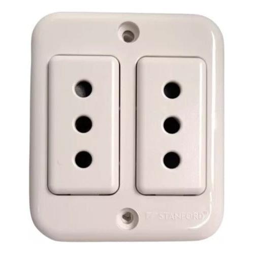 Casquete Sobrepuesto Enchufe Hembra Doble 10a - Mi tienda