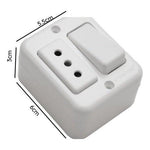 Casquete Sobrepuesto Interruptor 9/12 + Enchufe  16a 250v - Mi tienda