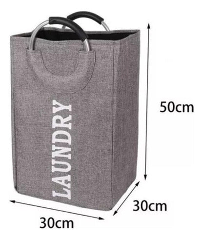 Cesta De Ropa Sucia Plegable Grande Mango De Metal Laundry - Mi tienda 
