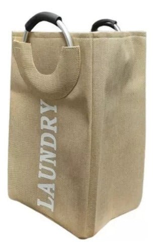 Cesta De Ropa Sucia Plegable Grande Mango De Metal Laundry - Mi tienda 