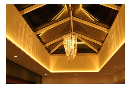 Cinta Led Blanca Impermeable 15 Metros Con Conector Al 220v