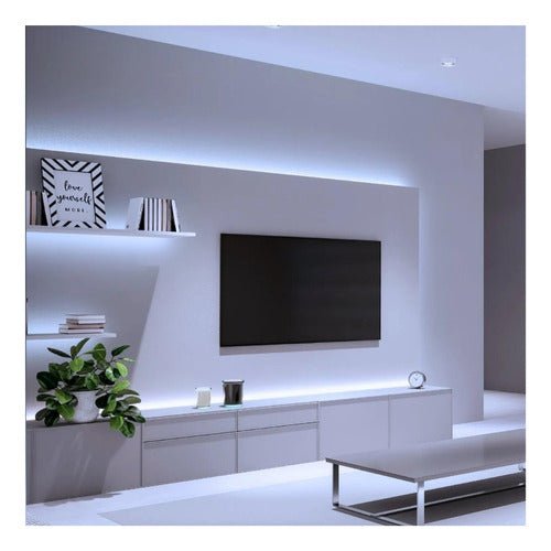 Cinta Led Blanca Impermeable 15 Metros Con Conector Al 220v