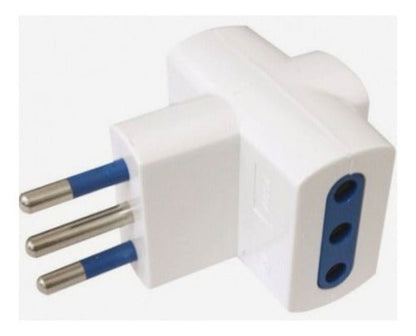 Enchufe Adaptador Triple Blanco 1500w 250v 10a Certificado - Mi tienda 