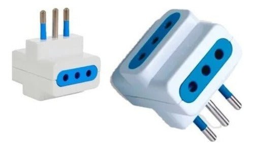 Enchufe Adaptador Triple Blanco 1500w 250v 10a Certificado