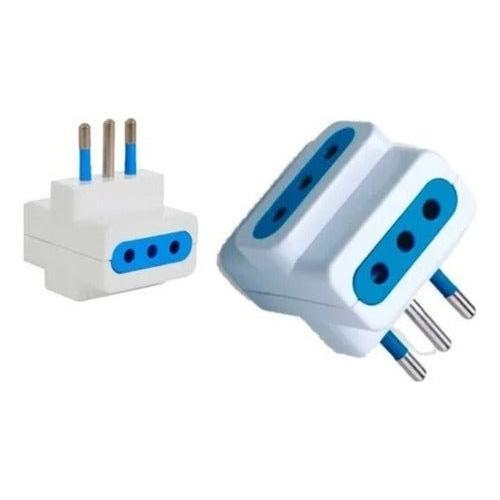 Enchufe Adaptador Triple Blanco 1500w 250v 10a Certificado - Mi tienda
