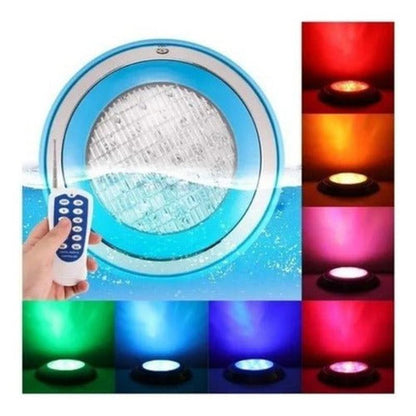 Foco Luz Led Piscina Rgb Con Control 12w Ac 24v - Mi tienda