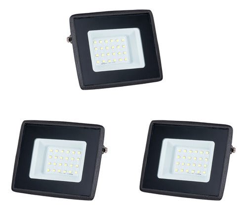Foco Proyector Led 20w Exterior Pack 3 Unidades