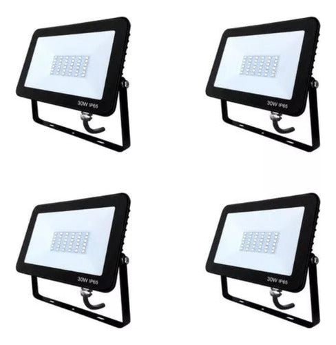 Foco Proyector Led 30w Seguridad Exterior Pack 4 Unidades
