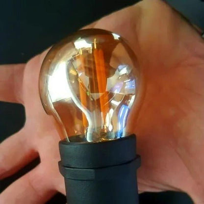 Guirnalda Exterior Ip65 10 Metros Con 10 Ampolleta Led 4w - Mi tienda