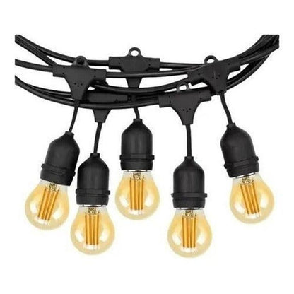 Guirnalda Exterior Ip65 10 Metros Con 10 Ampolleta Led 4w - Mi tienda