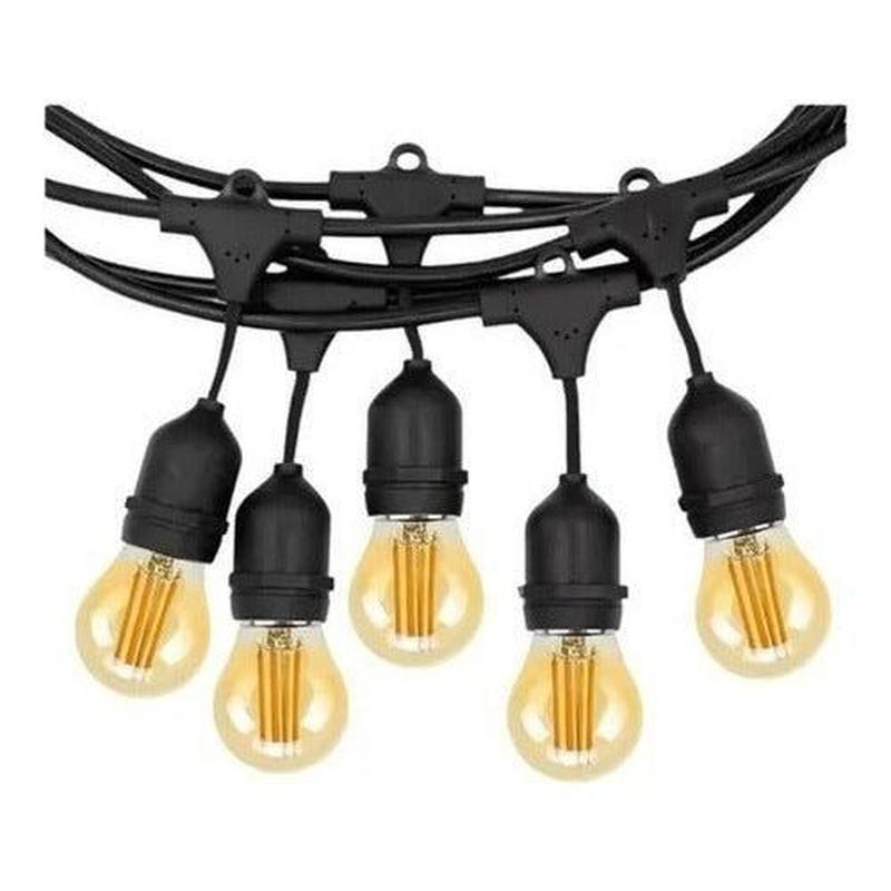 Guirnalda Exterior Ip65 10 Metros Con 10 Ampolleta Led 4w - Mi tienda