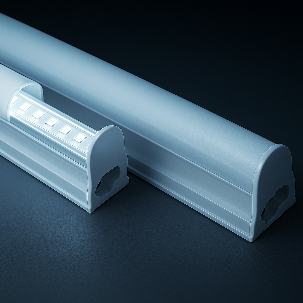 Tubo Led T5 Batten Con Base Empavonado 9w 60cms