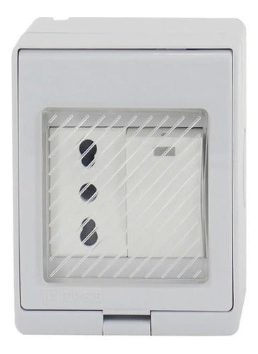 Interruptor 9/12 Tomacorriente 10/16 Simple Hydrobox Sec - Mi tienda 