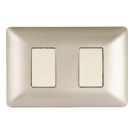 Interruptor Doble Champagne 220v Sec Encendido Apagado Deco - Mi tienda