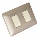 Interruptor Doble Champagne 220v Sec Encendido Apagado Deco - Mi tienda