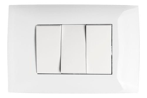 Interruptor Triple Blanco 220v Certificado Encendido Apagado