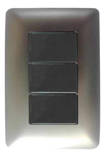 Interruptor Triple Café 220v Certificado Encendido Apagado