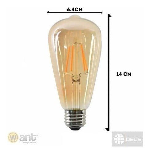 Lampara Colgante Cañamo Vintage E27 Decorativo Con Ampolleta