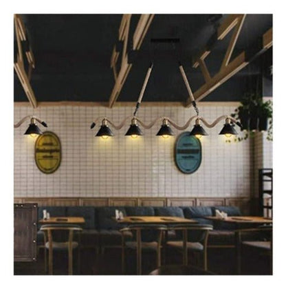 Lámpara Colgante Decorativa Rústica Cáñamo Cadena - Mi tienda 