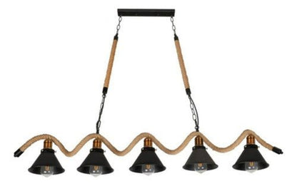 Lámpara Colgante Decorativa Rústica Cáñamo Cadena - Mi tienda 