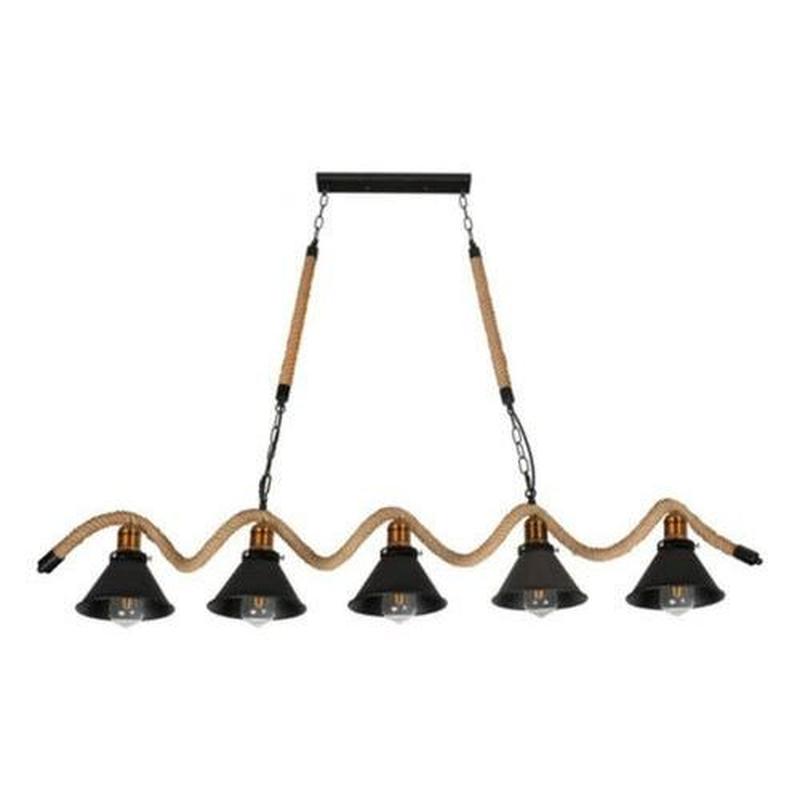 Lámpara Colgante Decorativa Rústica Cáñamo Cadena - Mi tienda