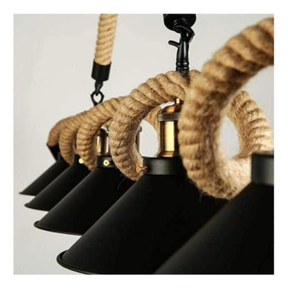 Lámpara Colgante Decorativa Rústica Cáñamo Cadena - Mi tienda 