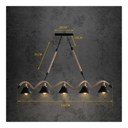 Lámpara Colgante Decorativa Rústica Cáñamo Cadena - Mi tienda 