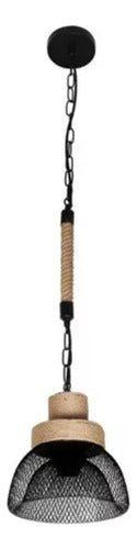 Lámpara Colgante Decorativa Rústica Cáñamo Cadena E - 27