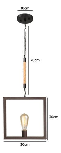 Lampara Techo Negra Porta Ampolleta E27 Kraz II - Mi tienda 