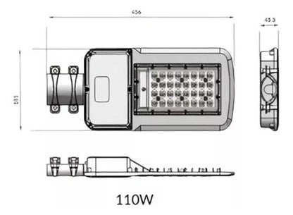 Luminaria de Alumbrado Público Slim 110W – Iluminación Segura y Eficiente - Mi tienda 
