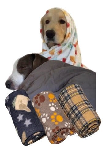 Manta Calida Diseños Varios Cobija Invierno Mascota 70*100