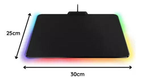 Mouse Pad Alfombrilla Antideslizante + Luz Led Rgb Gamer
