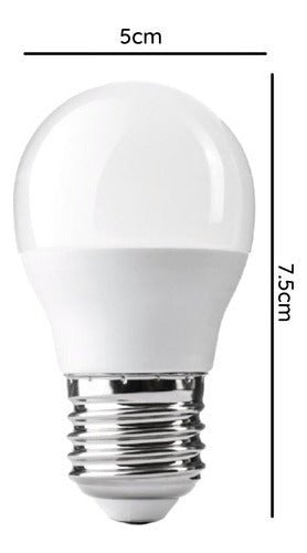 Pack 10 Ampolleta Led Mini Bola E27 Rosca Normal 5w G45 Sec