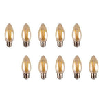 Pack 10 Ampolleta Led Vela Vintage 4w E27 2700k Ambar - Mi tienda