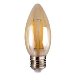 Pack 10 Ampolleta Led Vela Vintage 4w E27 2700k Ambar - Mi tienda
