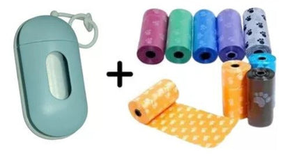 Pack 10 Rollos Bolsa Desecho Mascota + Practico Porta Bolsa - Mi tienda 