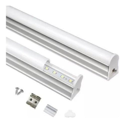 Pack 10 Tubo Led T5 Con Base Empavonado 18w 120cms