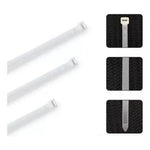 Pack 100 Amarra Cable Plástico 200x3.6mm Blanco 18kg - Mi tienda
