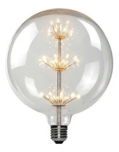 Pack 2 Ampolleta Bola Led Decorativa E27 2w Luz Cálida