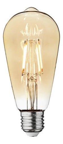 Pack De 6 Ampolletas Vintage Led Edison Filamento E27 6w