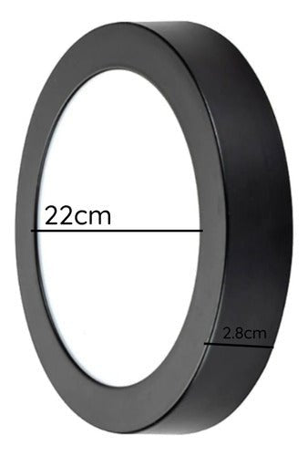 Panel Led Negro Sobrepuesto 18w Borde Negro Decorativo - Mi tienda 