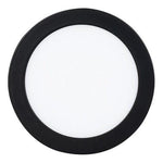 Panel Led Negro Sobrepuesto Redondo 12w 3 Años De Garantía - Mi tienda