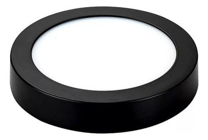 Panel Led Negro Sobrepuesto Redondo 18w 3 Años Garantía - Mi tienda 